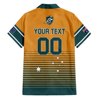 Custom Rugby Australia Family Matching Long Sleeve Bodycon Dress and Hawaiian Shirt Junior Wallabies Go Champions LT01 - Polynesian Pride