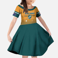 Custom Rugby Australia Family Matching Mermaid Dress and Hawaiian Shirt Junior Wallabies Go Champions