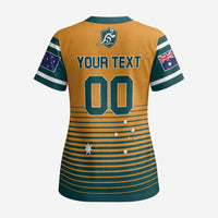 Custom Rugby Australia Scrub Top Junior Wallabies Go Champions - Polynesian Pride