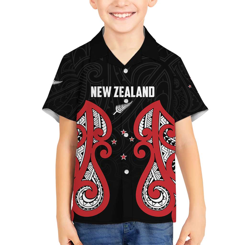 Custom Rugby New Zealand Family Matching Summer Maxi Dress and Hawaiian Shirt Baby Black Go Champions LT01 Son's Shirt Black - Polynesian Pride