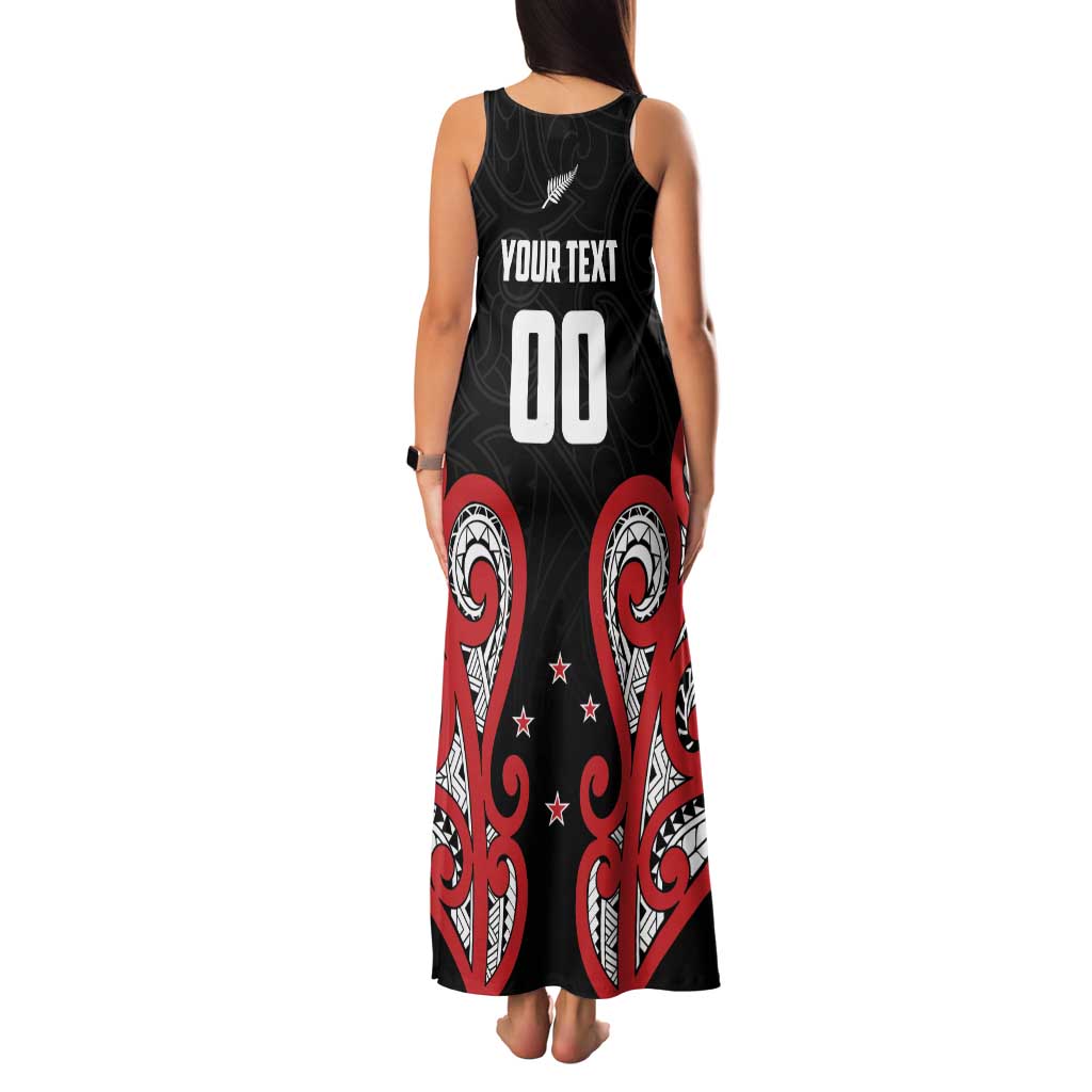 Custom Rugby New Zealand Family Matching Tank Maxi Dress and Hawaiian Shirt Baby Black Go Champions LT01 - Polynesian Pride
