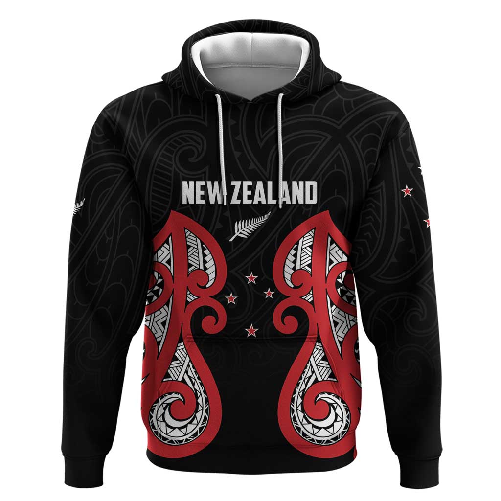 Custom Rugby New Zealand Hoodie Baby Black Go Champions
