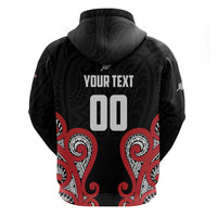 Custom Rugby New Zealand Hoodie Baby Black Go Champions