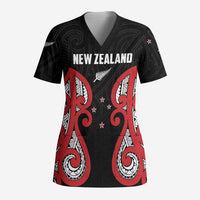 Custom Rugby New Zealand Scrub Top Baby Black Go Champions - Polynesian Pride