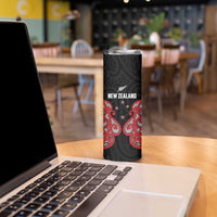 Custom Rugby New Zealand Skinny Tumbler Baby Black Go Champions