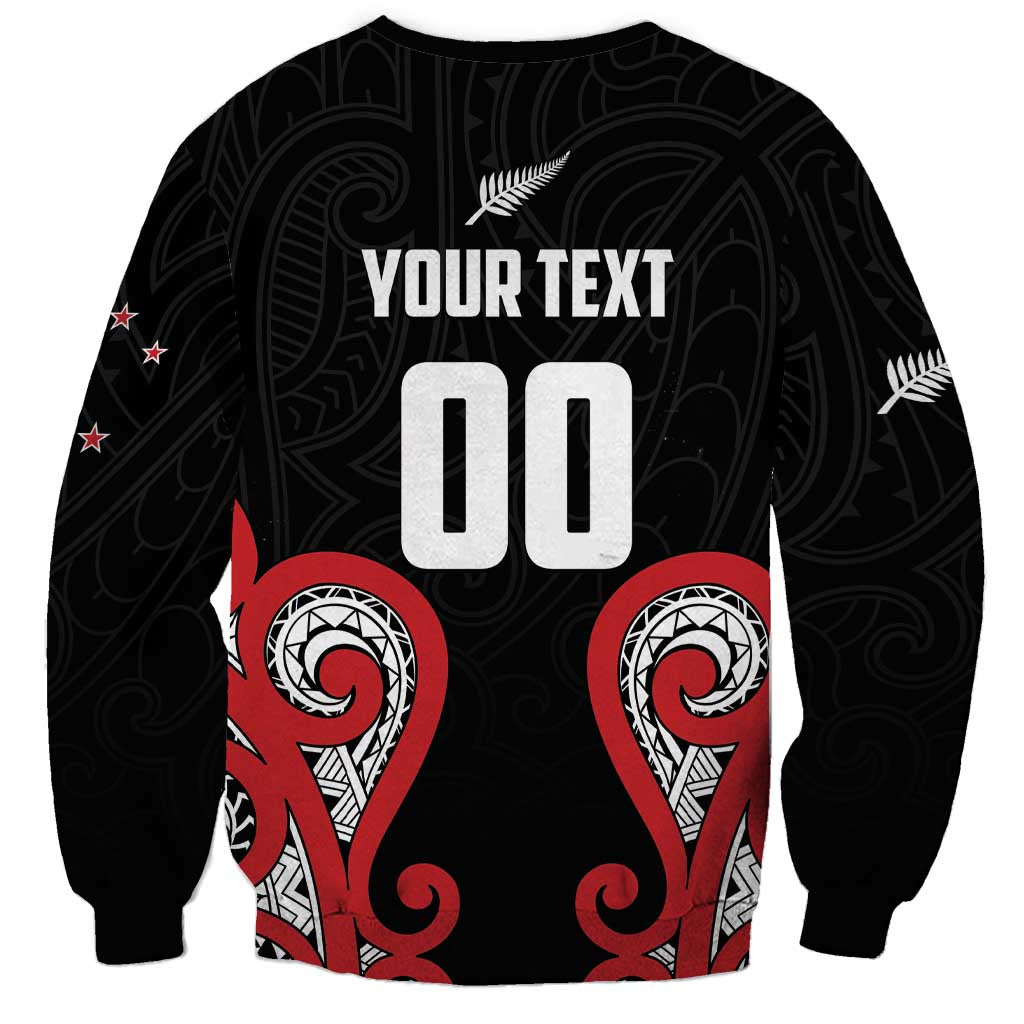 Custom Rugby New Zealand Sweatshirt Baby Black Go Champions