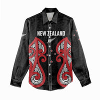 Custom Rugby New Zealand Women Casual Shirt Baby Black Go Champions