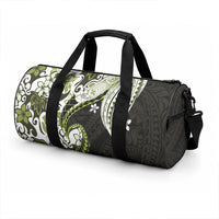 Monstera Plumeria Flowers Olive Green Duffle Bag Polynesian Pattern LT01 - Polynesian Pride