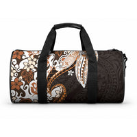 Monstera Plumeria Flowers Orange Duffle Bag Polynesian Pattern LT01 One size Orange - Polynesian Pride