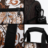 Monstera Plumeria Flowers Orange Duffle Bag Polynesian Pattern LT01 - Polynesian Pride