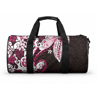 Monstera Plumeria Flowers Pink Duffle Bag Polynesian Pattern LT01 One size Pink - Polynesian Pride