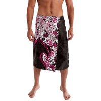 Monstera Plumeria Flowers Pink Lavalava Polynesian Pattern
