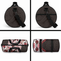 Monstera Plumeria Flowers Red Duffle Bag Polynesian Pattern LT01 - Polynesian Pride