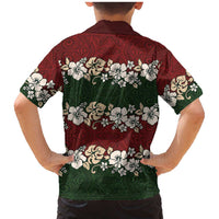 Hawaiian Hibiscus Christmas Color Family Matching Mermaid Dress and Hawaiian Shirt Unique LT01 - Polynesian Pride