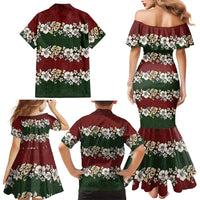 Hawaiian Hibiscus Christmas Color Family Matching Mermaid Dress and Hawaiian Shirt Unique LT01 - Polynesian Pride