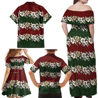 Hawaiian Hibiscus Christmas Color Family Matching Off Shoulder Maxi Dress and Hawaiian Shirt Unique LT01 - Polynesian Pride