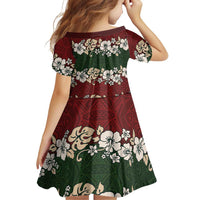 Hawaiian Hibiscus Christmas Color Family Matching Off Shoulder Short Dress and Hawaiian Shirt Unique LT01 - Polynesian Pride