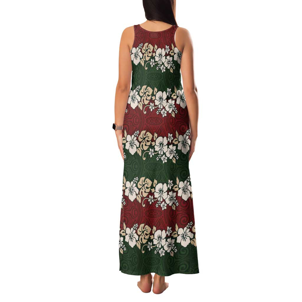 Hawaiian Hibiscus Christmas Color Family Matching Tank Maxi Dress and Hawaiian Shirt Unique LT01 - Polynesian Pride