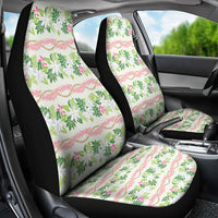 Monstera Tiare Plumeria Lei Pattern Car Seat Cover Green Version