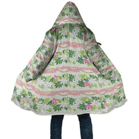Monstera Tiare Plumeria Lei Pattern Cloak Green Version LT01 Unisex Green - Polynesian Pride