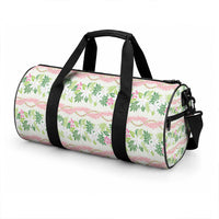 Monstera Tiare Plumeria Lei Pattern Duffle Bag Green Version