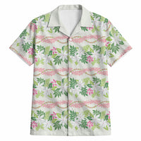 Monstera Tiare Plumeria Lei Pattern Hawaiian Shirt Green Version