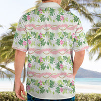Monstera Tiare Plumeria Lei Pattern Hawaiian Shirt Green Version
