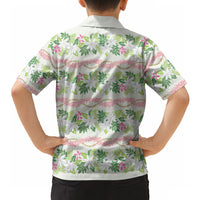 Monstera Tiare Plumeria Lei Pattern Hawaiian Shirt Green Version