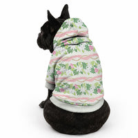 Monstera Tiare Plumeria Lei Pattern Pet Hoodie Green Version