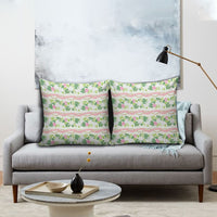 Monstera Tiare Plumeria Lei Pattern Pillow Cover Green Version LT01 - Polynesian Pride