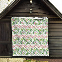 Monstera Tiare Plumeria Lei Pattern Quilt Green Version LT01 - Polynesian Pride