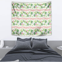 Monstera Tiare Plumeria Lei Pattern Tapestry Green Version LT01 - Polynesian Pride