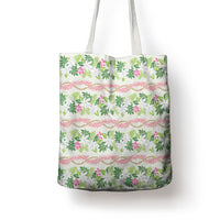 Monstera Tiare Plumeria Lei Pattern Tote Bag Green Version LT01 - Polynesian Pride