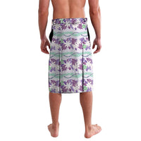 Monstera Tiare Plumeria Lei Pattern Lavalava Purple Version LT01 - Polynesian Pride