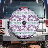 Monstera Tiare Plumeria Lei Pattern Spare Tire Cover Purple Version LT01 Purple - Polynesian Pride