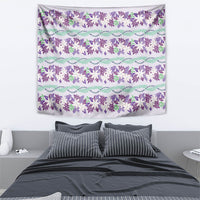 Monstera Tiare Plumeria Lei Pattern Tapestry Purple Version LT01 - Polynesian Pride