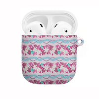 Monstera Tiare Plumeria Lei Pattern AirPods Case Pink Version LT01 Pink - Polynesian Pride