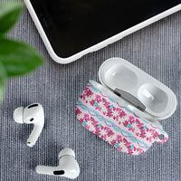 Monstera Tiare Plumeria Lei Pattern AirPods Case Pink Version LT01 - Polynesian Pride