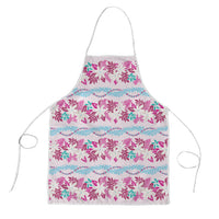 Monstera Tiare Plumeria Lei Pattern Apron Pink Version LT01 Pink - Polynesian Pride