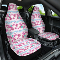 Monstera Tiare Plumeria Lei Pattern Car Seat Cover Pink Version LT01 One Size Pink - Polynesian Pride