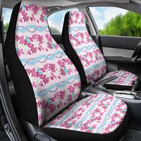 Monstera Tiare Plumeria Lei Pattern Car Seat Cover Pink Version LT01 - Polynesian Pride