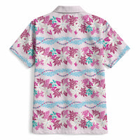 Monstera Tiare Plumeria Lei Pattern Hawaiian Shirt Pink Version LT01 - Polynesian Pride