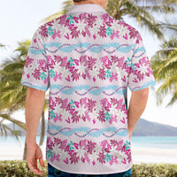 Monstera Tiare Plumeria Lei Pattern Hawaiian Shirt Pink Version LT01 - Polynesian Pride