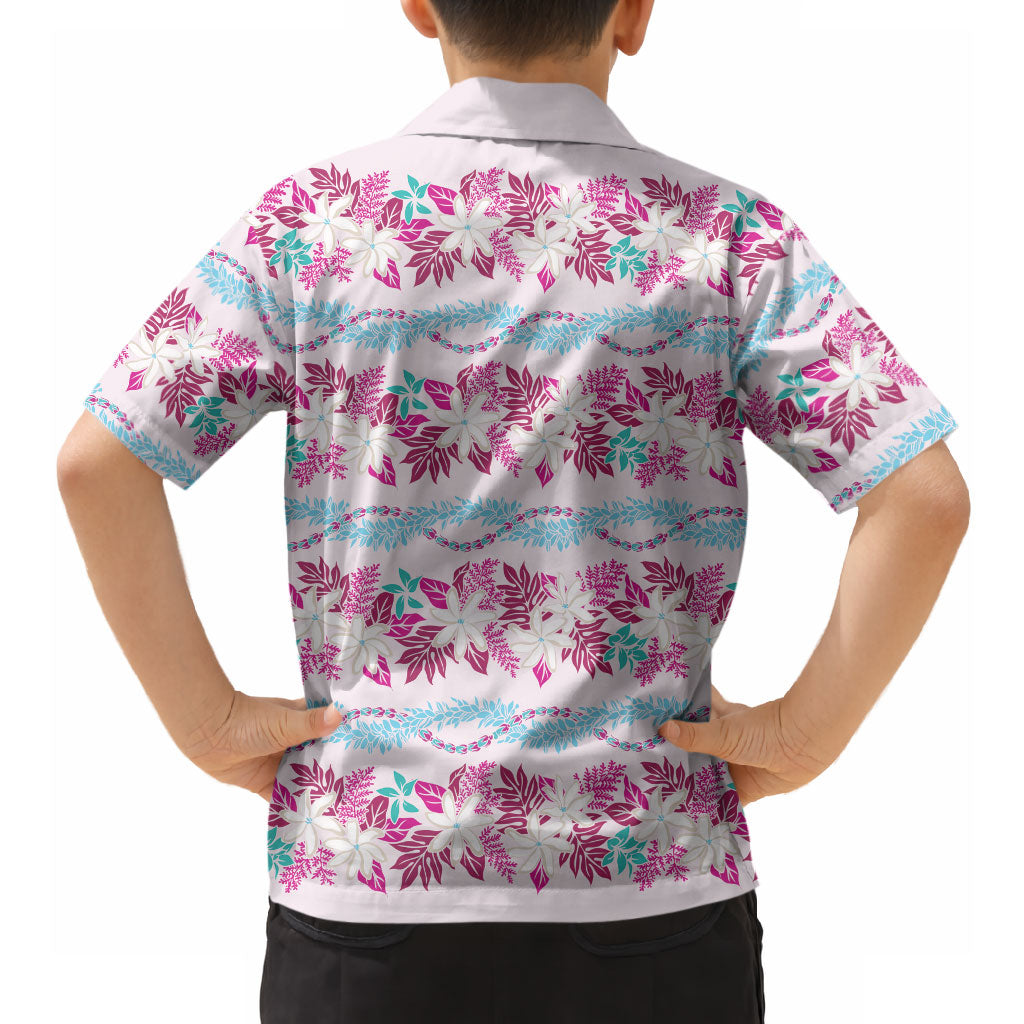Monstera Tiare Plumeria Lei Pattern Hawaiian Shirt Pink Version LT01 - Polynesian Pride