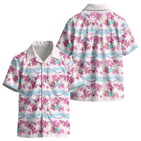 Monstera Tiare Plumeria Lei Pattern Kid Hawaiian Shirt Pink Version LT01 - Polynesian Pride
