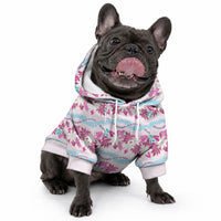 Monstera Tiare Plumeria Lei Pattern Pet Hoodie Pink Version