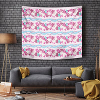 Monstera Tiare Plumeria Lei Pattern Tapestry Pink Version LT01 Pink - Polynesian Pride