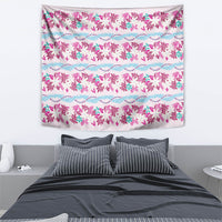 Monstera Tiare Plumeria Lei Pattern Tapestry Pink Version LT01 - Polynesian Pride