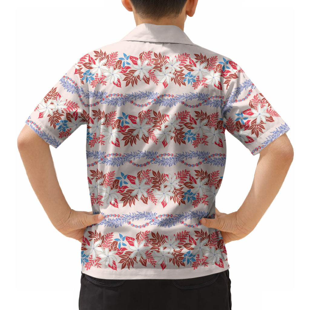 Monstera Tiare Plumeria Lei Pattern Hawaiian Shirt Red Version