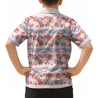 Monstera Tiare Plumeria Lei Pattern Hawaiian Shirt Red Version
